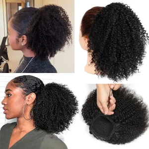 Kinky Clip in Drawstring Ponytail