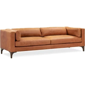 Leather Couch - 93 Inch Sofa